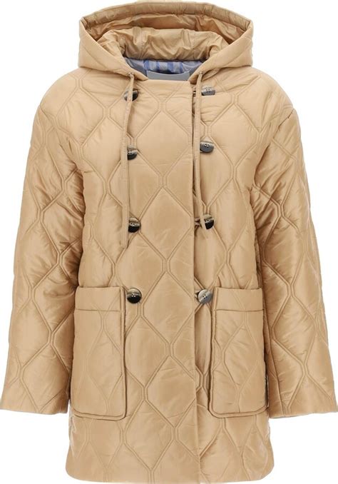 versace collection double-breasted quilted shell jacket